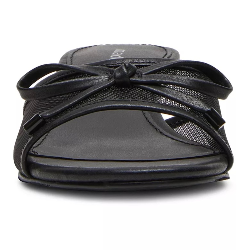 NIB Sz 7.5 Madden Girl Black Mesh Kitten Heels Bow Work Shoes Church Shoes - Picture 3 of 9